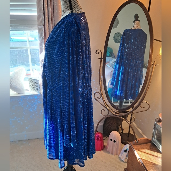 Blue Sequin Dress NWT - Picture 3 of 5